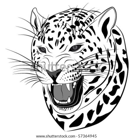 Vector Image Leopard Executed Form Tattoo Stock Vector 74895238 ...