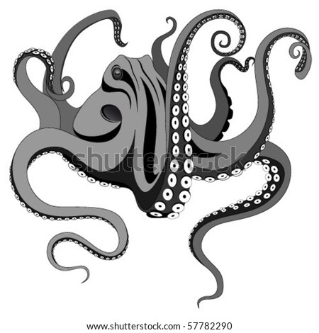 Octopus Silhouette Stock Photos, Images, & Pictures | Shutterstock