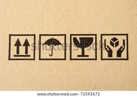 Carton Fragile Box Markings Stock Photo 10368760 - Shutterstock