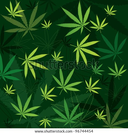 Green Marijuana Background Leaves Different Shades Stock Vector ...