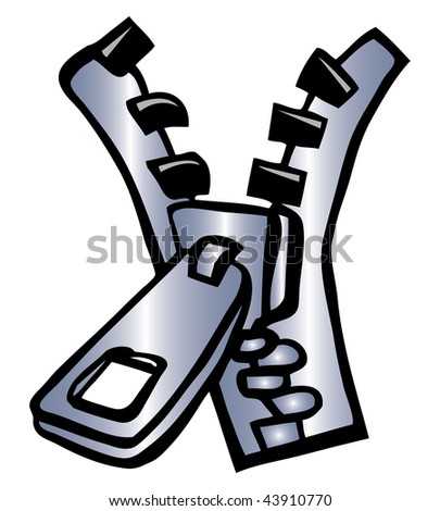 Cartoon Vector Illustration Zipper Stock Vector 43910770 - Shutterstock