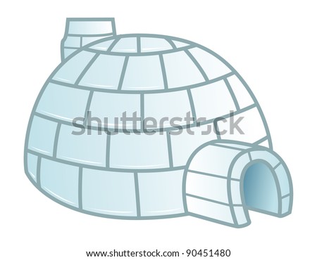 Cartoon Vector Illustration Igloo 2 Stock Vector 90451480 - Shutterstock