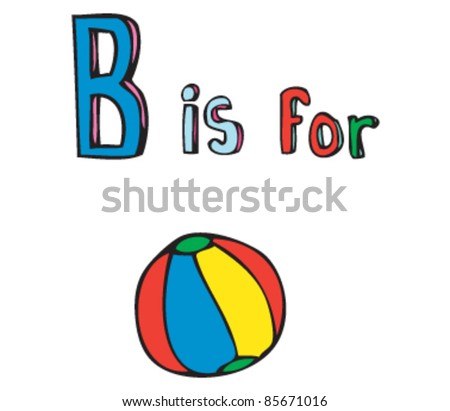 Cartoon Drawing Letter B Ball Vectores En Stock 85671016 - Shutterstock