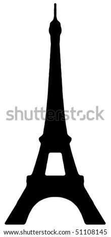 Vector Illustration Silhouette Eiffel Tower Stock Vector 25463101