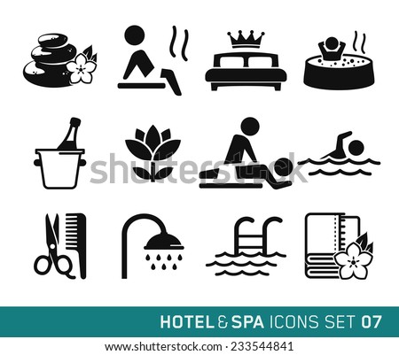 Hotel & Spa icons set // 07