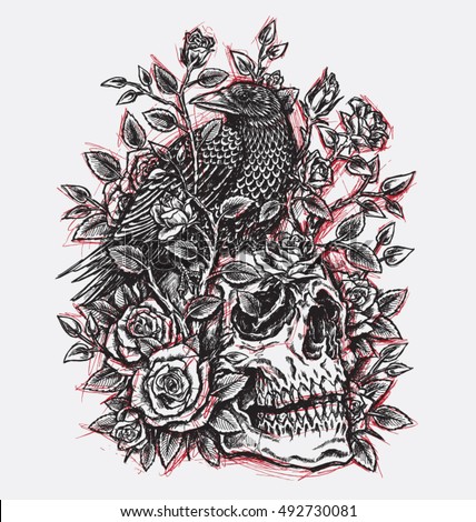skull and roses stock images royalty free images u0026 vectors skull and roses stock images royalty free images u0026 vectors
