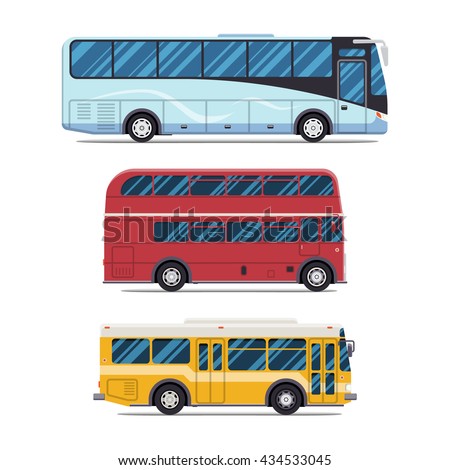 Bus Icon Flat Design Vector City Stock Vector 418773388 - Shutterstock