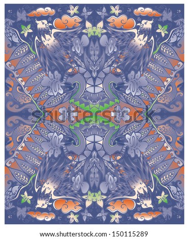 Dayak Kalimantan  Mix Navajo Aztec Vector  Stock Vector  