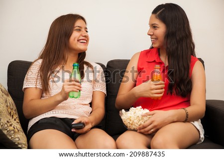 Cute Teens cute female teens hanging out home stock photo 209887435 Cute Teens cute female teens hanging out home stock photo 209887435