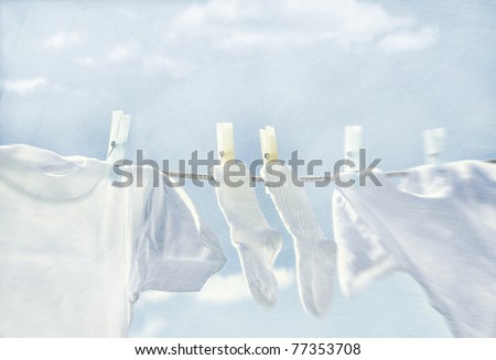 Underwear Hanging On Clothesline Outside Stock Photo 201084623 ...