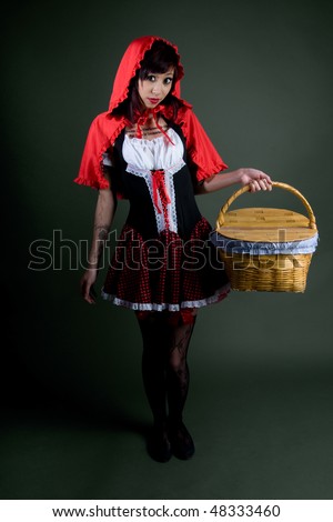 Little Red Riding Hood Carrying Basket Stock Photo 48333460 - Shutterstock