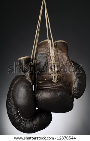 Boxing Gloves Hanging By String Stock Photo 12870544 - Shutterstock