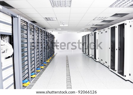 Internet Network Server Room Computers Racks Stock Photo 67231579 ...