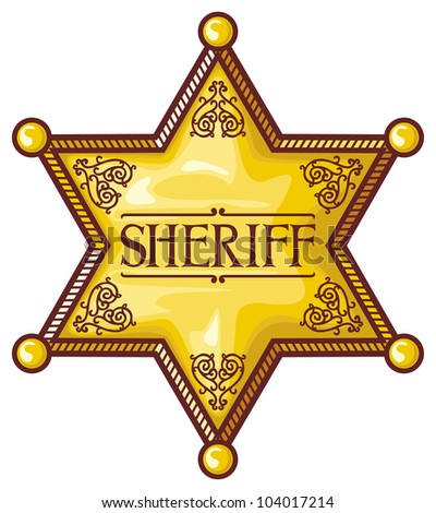 Vector Sheriffs Star Stock Illustration 104017214 - Shutterstock