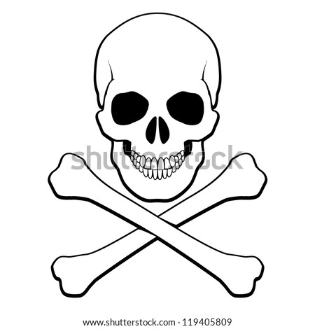 Skull Crossbones Mark Danger Warning Stock Vector 111869267 - Shutterstock