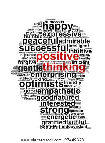 Positive Thinking Info Text Graphic Arrangement Stock Illustration ...