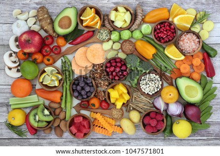 vegetables fruit herbs food health nuts concept seeds shutterstock anthocyanins pulses grain super protein preview royalty vitamins smart foods