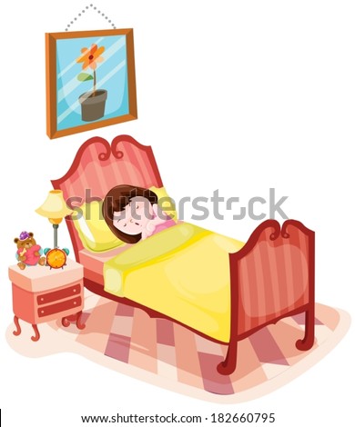 Illustration Isolated Children Bed On White Stock Vector 51433003 ...