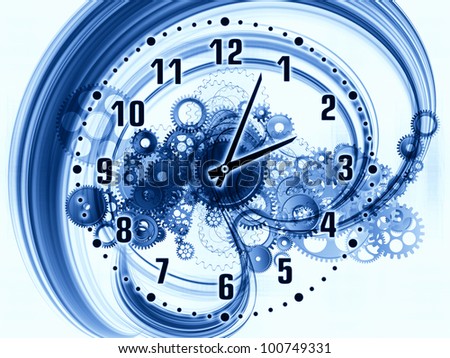 Composition Gears Clock Elements Dials Dynamic Stock Illustration ...