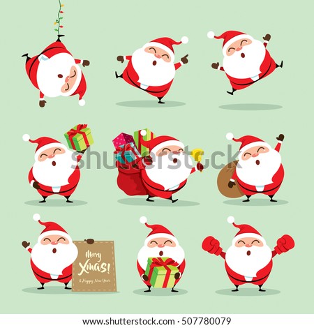 Collection of Christmas Santa Claus - set 2