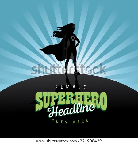 Feminist superhero burst background EPS 10 vector