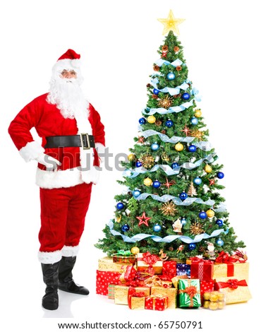 Christmas Santa. Isolated over white background
