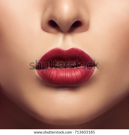 Sexy Lips Beauty Red Lips Makeup Stock Photo 135405131 - Shutterstock