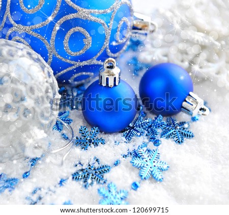 Festive Glitter Christmas Decoration Bauble Seasonal Stock Photo ...