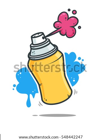 graffiti spray can vector cartoon illustration stock vector royalty