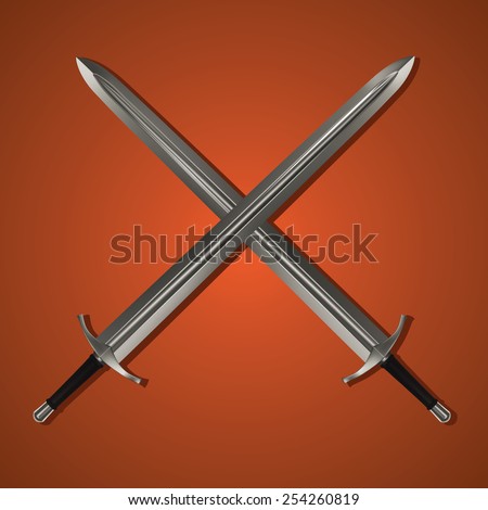 Two Crossed Gladius Sword Silhouette On Stock Vector 400729135 ...