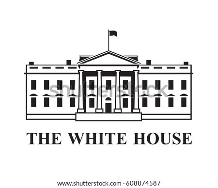 White House Building Icon Washington DC Stock Vector ...