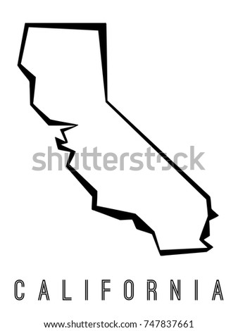 California Map Outline US State Shape Stock Vector Royalty Free California Map Outline US State Shape Stock Vector Royalty Free