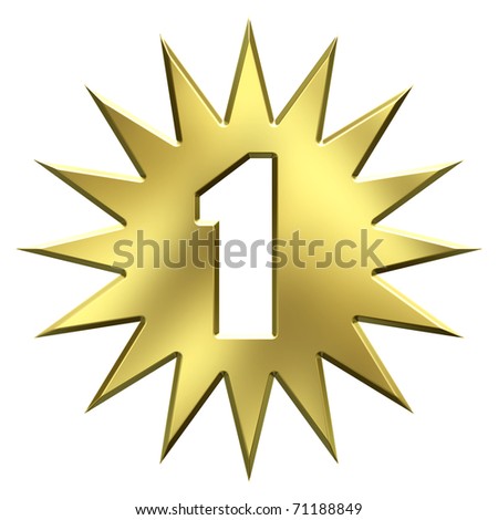 Number One Gold Star Stock Illustration 71188849 - Shutterstock