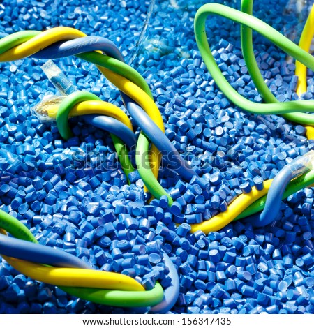 industrial plastic granules background