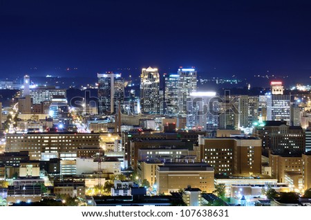 Skyline Downtown Birmingham Alabama Usa Stock Photo 107638631 ...