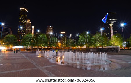 Centennial Park Fountain, Atlanta, Georgia без смс