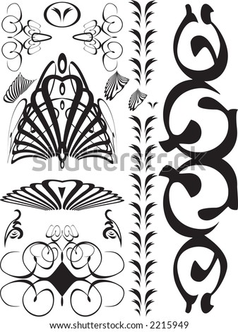 Gothic Designs collection black swirls gothic designs stock vector 2215949 Gothic Designs collection black swirls gothic designs stock vector 2215949