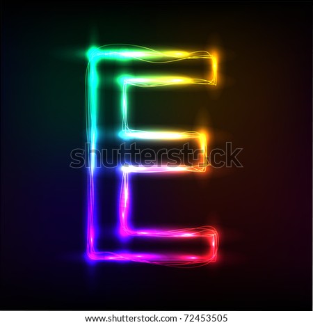 vector letter neon Vector Neon Stock Alphabet L Vector 72453448 Letter