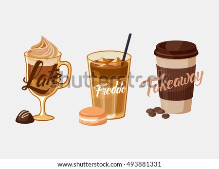 Iced Coffee Latte Or Mocha With Chocolate And Freddo In Kyoto Style Cake Greek Iced Coffee Latte Or Mocha With Chocolate And Freddo In Kyoto Style Cake Greek
