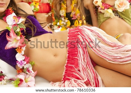 sexy jamaican girls dancing beautiful woman in luau