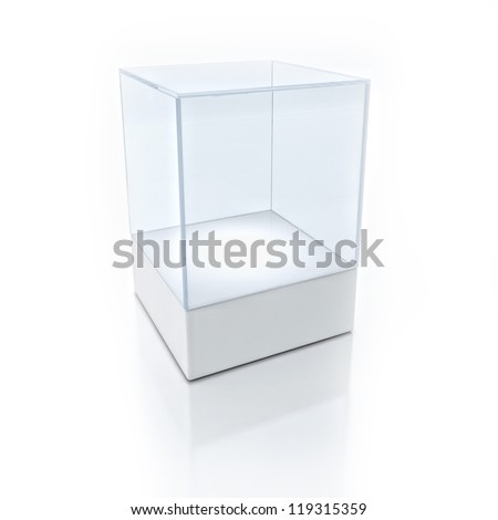 A Cidade dos Sonhos: Prólogo - Afterwar Stock-photo--d-empty-glass-box-for-exhibit-119315359