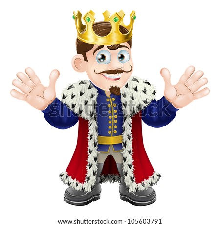 Cartoon Illustration Cute King Crown Cape Stock Illustration 108663395 ...