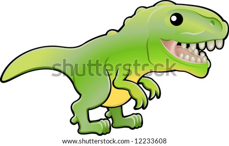 Cartoon Vector Illustration Cute Trex Dinosaur Stock Vector 63004777 ...