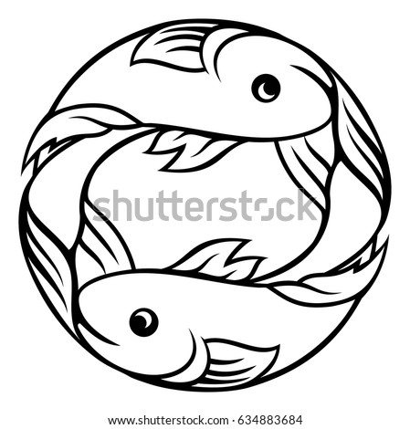 Download Pisces Fish Horoscope Astrology Zodiac Sign Stock Vector ...