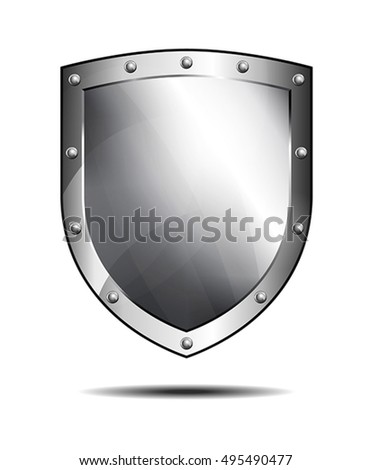 Silver Shield Stock Vector 495490477 - Shutterstock