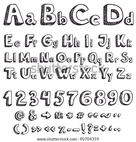 Worksheets Drawing Letters letter drawing stock images royalty free vectors hand vector letters