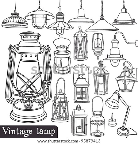 Vintage lamp set