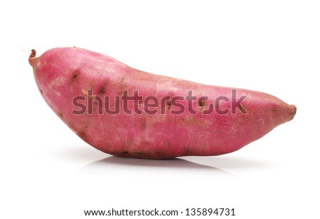 sweet potato on the white background