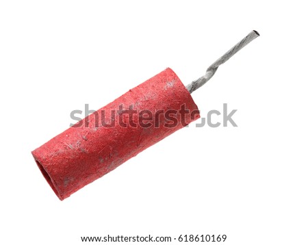 Red Firecrackers on white background