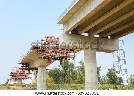 fragment view of the cement bridge under construction